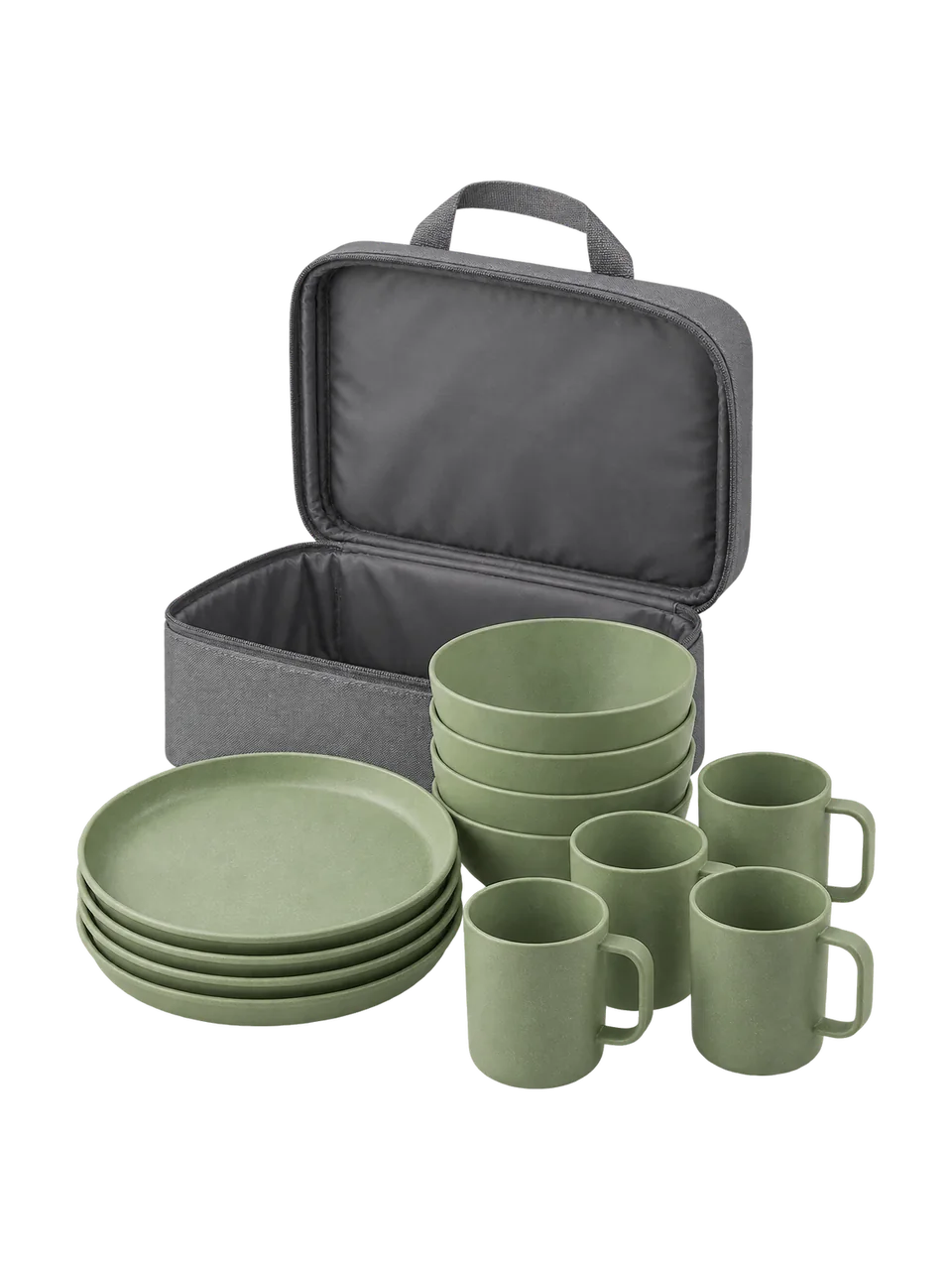Peat & Pine Rowan Four-Person Picnic Set in Sage Green
