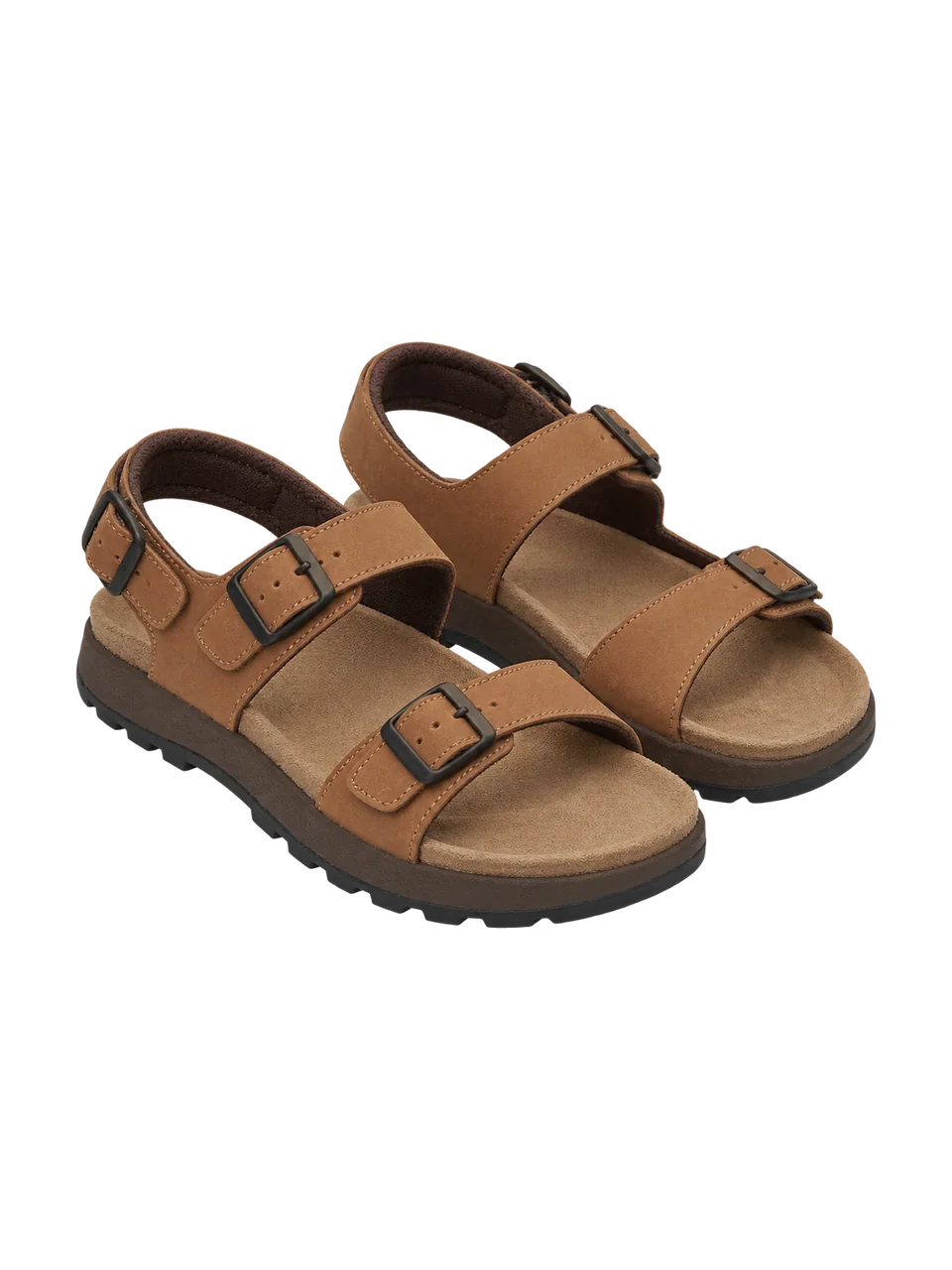 Wayfell Men's Stake Leather Walking Sandal in Tan