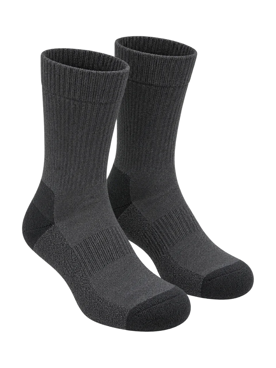 Heddle Sock Co Men's Warp Midweight Merino Walking Sock in Charcoal