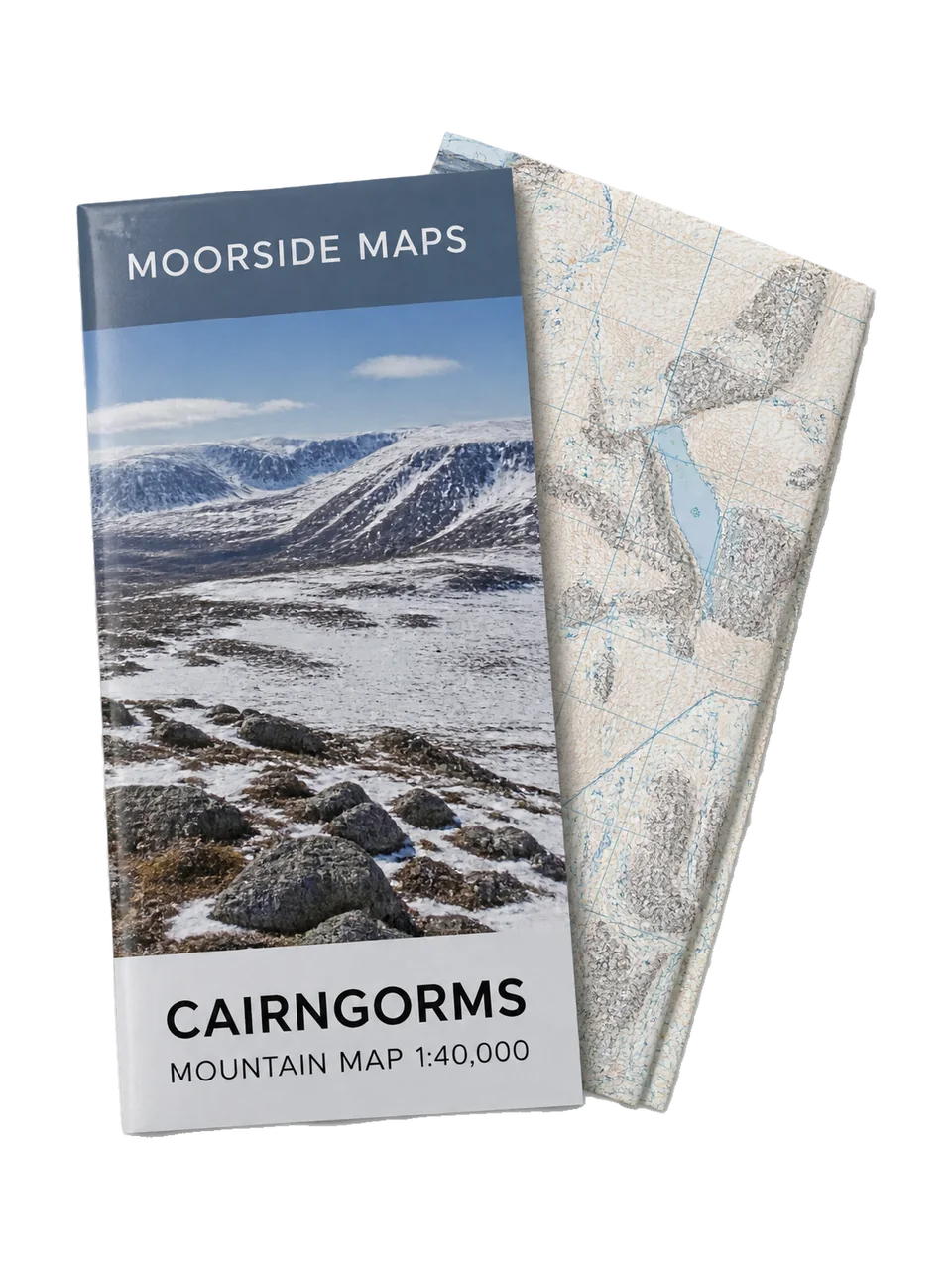 Moorside Maps Cairngorms Mountain Map 1:40,000 in Slate Blue