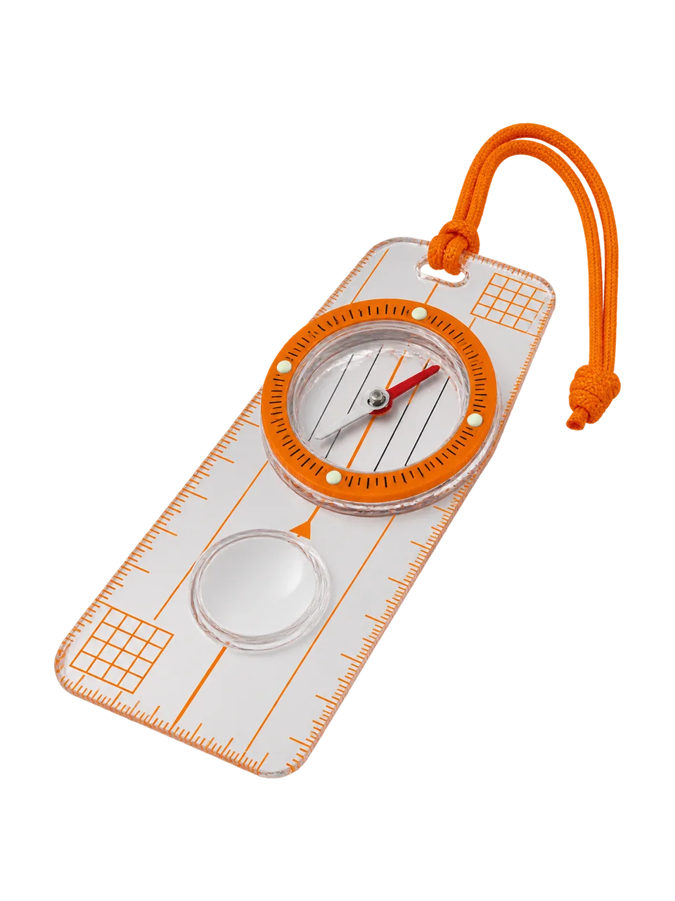 Moorside Maps Map Reader Baseplate Compass in Orange