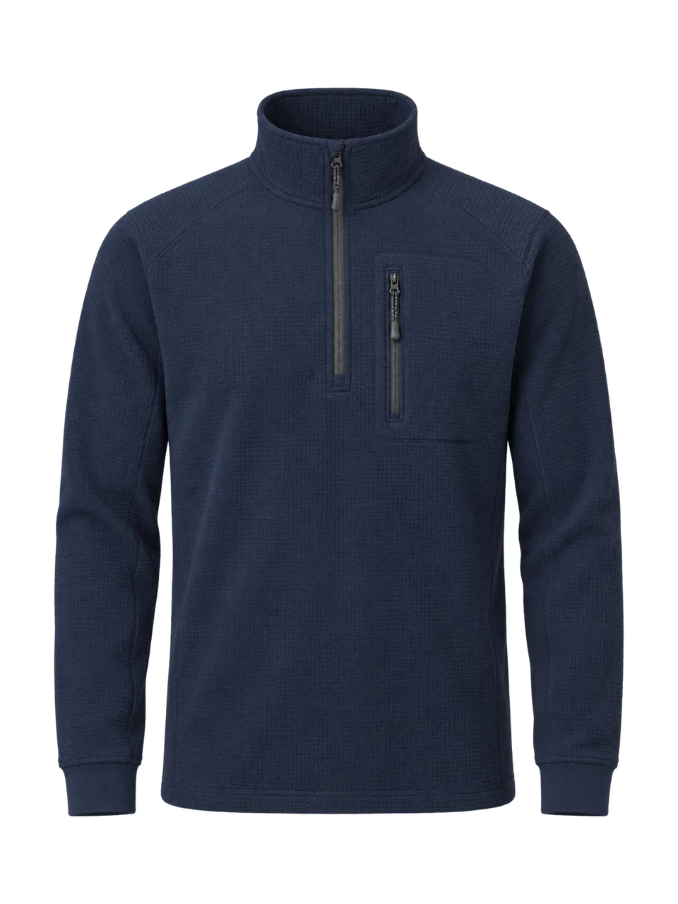 Greywether Men's Dolmen 300 Merino Grid Half-Zip in Navy