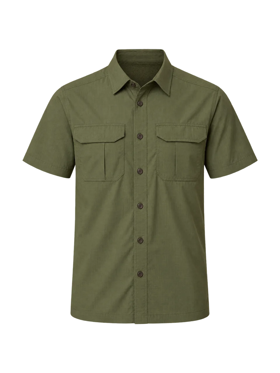 Hale Men's Hause Short Sleeve Walking Shirt in Moss